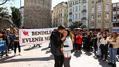 galata kulesinde evlenme teklifi